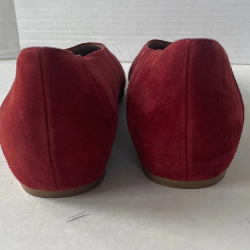 Eileen Fisher Red Suede Flats